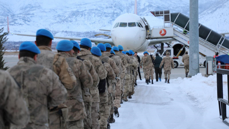 91 komando deprem afet bölgesine uğurlandı