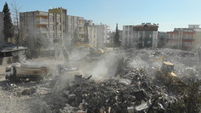 'Asrın Felaketi'nin 13. gününde enkaz bölgeleri böyle görüntülendi