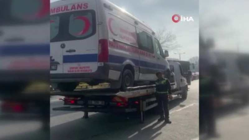 Belediyenin hasta taşıyan ambulansını haczettiler!