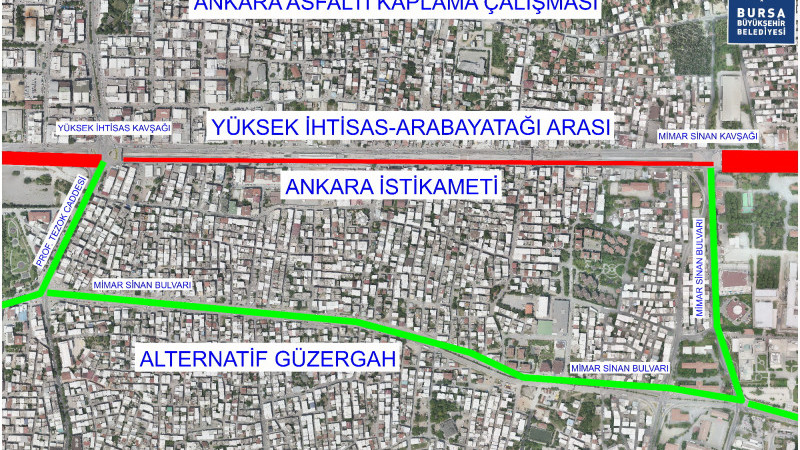 Ankara yolunda trafik düzenlemesi