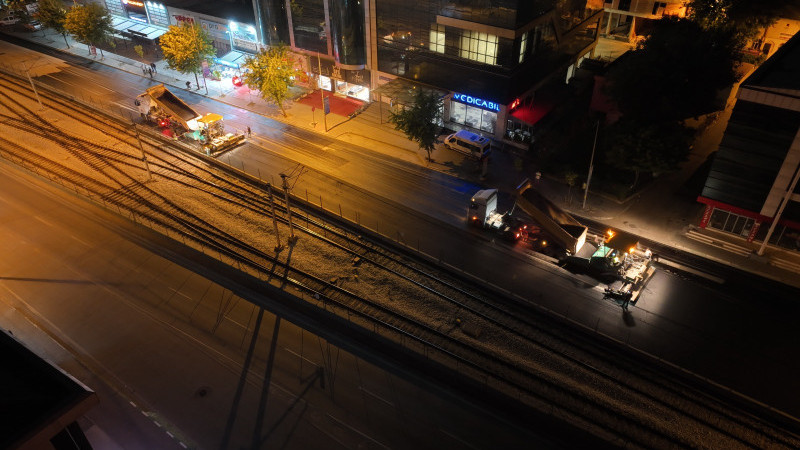 Bursa'da, Ankara yolunda gece mesaisi