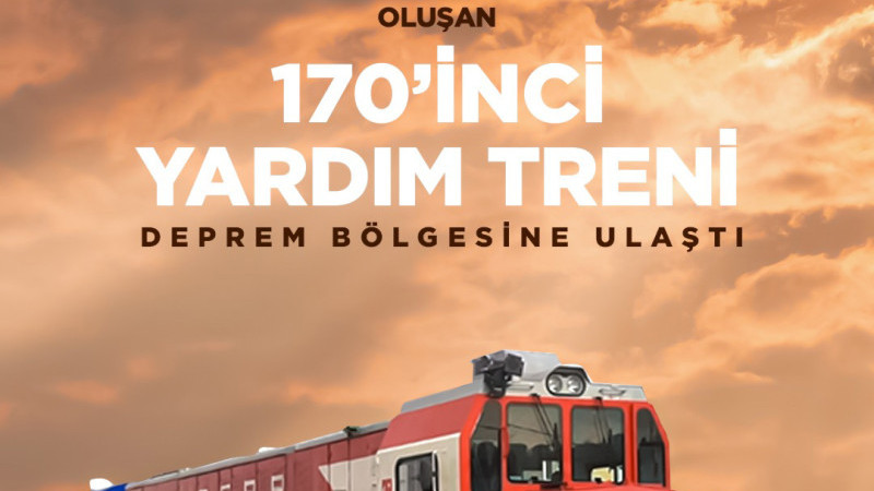 Yük trenleri deprem bölgelerine yardım taşımaya devam ediyor