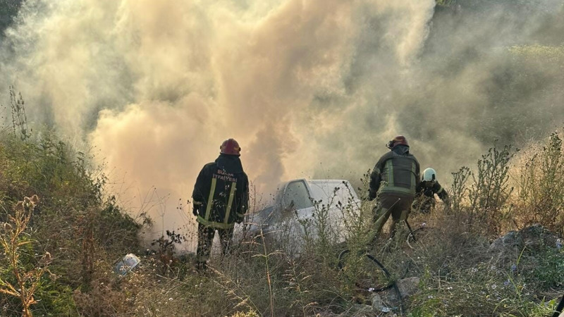 Bursa'da yanmaktan son anda kurtuldular