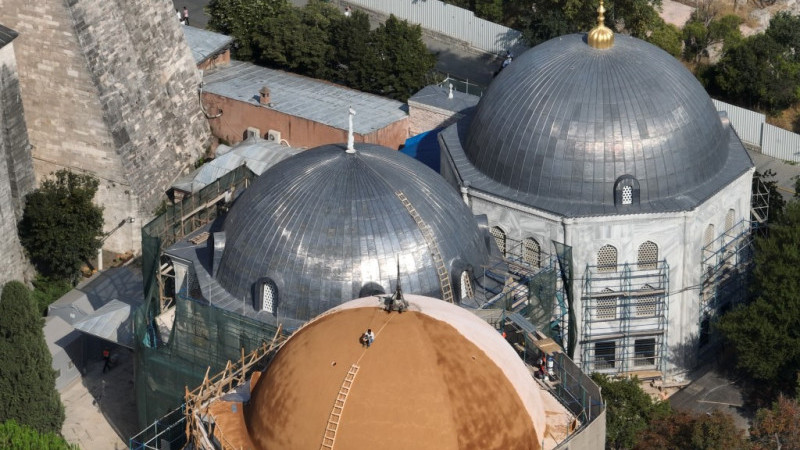 Ayasofya-i Kebir Camii Şerifi’nde restorasyon başladı