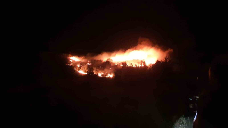 Malatya’da dağlık alanda yangın