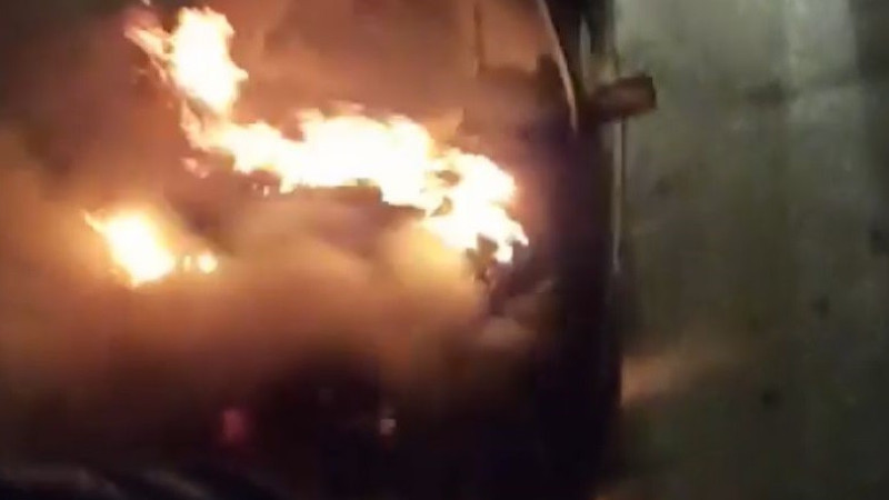 Bursa'da seyir halinde alev alev yandı
