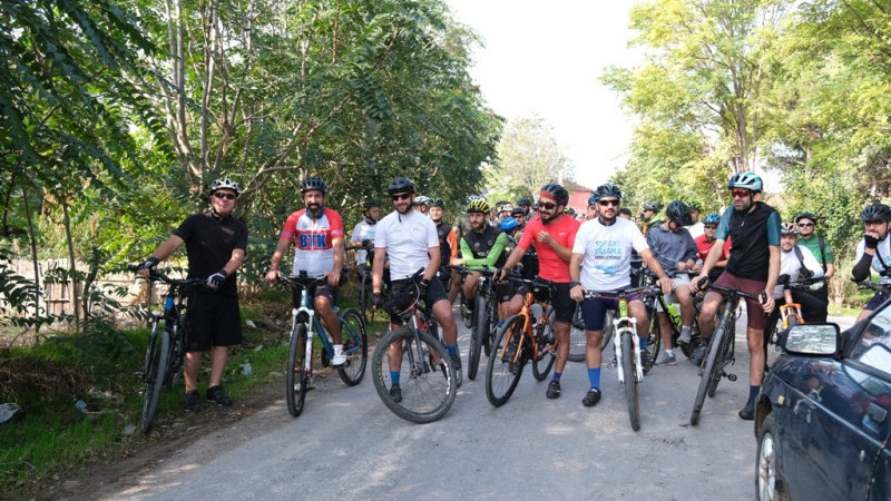 Uluabat’ın korunması için pedal çevirdiler