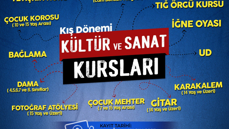 Mustafakemalpaşa’da kültür-sanat kursları kış dönemi kayıtları başlıyor