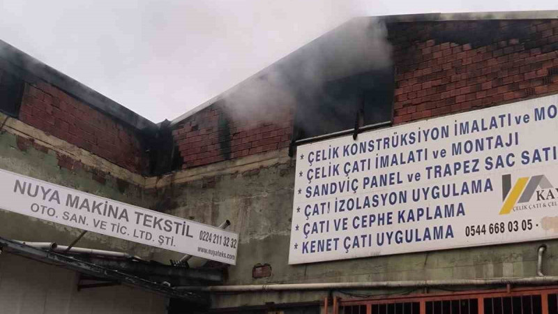 Bursa’da tekstil fabrikasında yangın