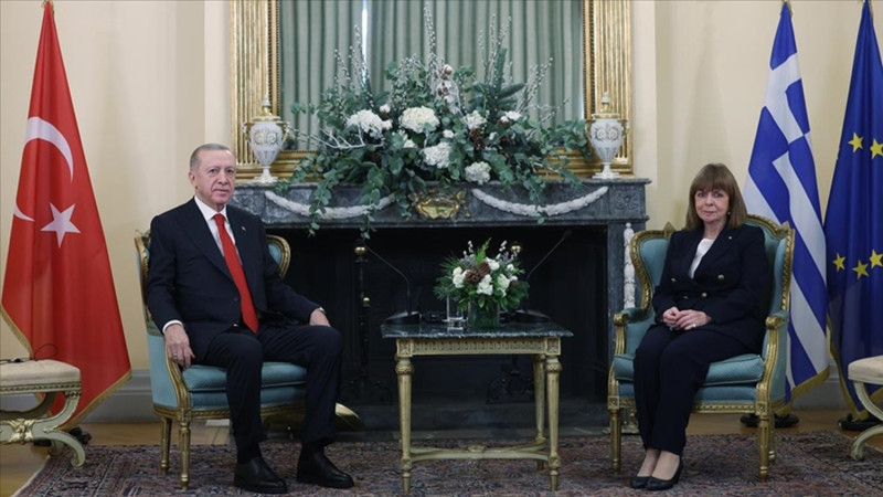 Cumhurbaşkanı Erdoğan, Yunanistan Cumhurbaşkanı Sakellaropoulou ile görüştü 