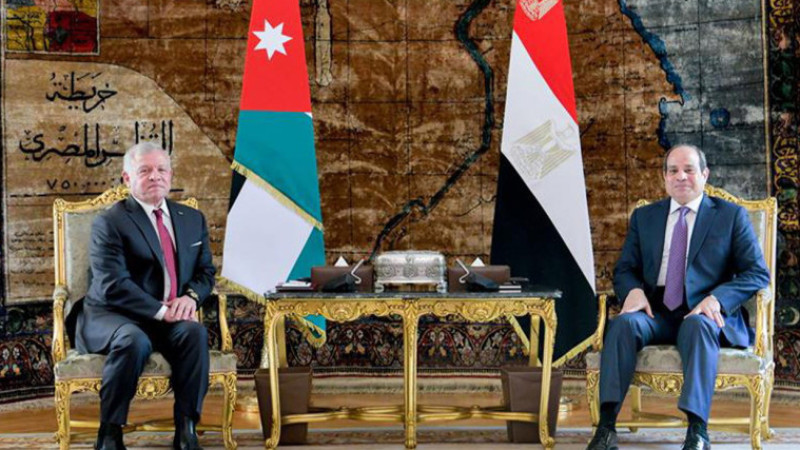Mısır Cumhurbaşkanı es-Sisi ile Ürdün Kralı Abdullah Kahire’de bir araya geldi