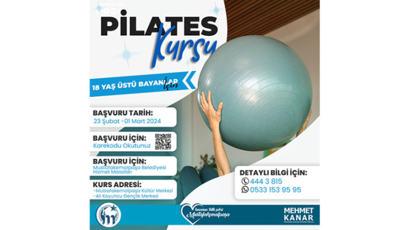 Mustafakemalpaşa'da pilates kursu kayıtları başladı
