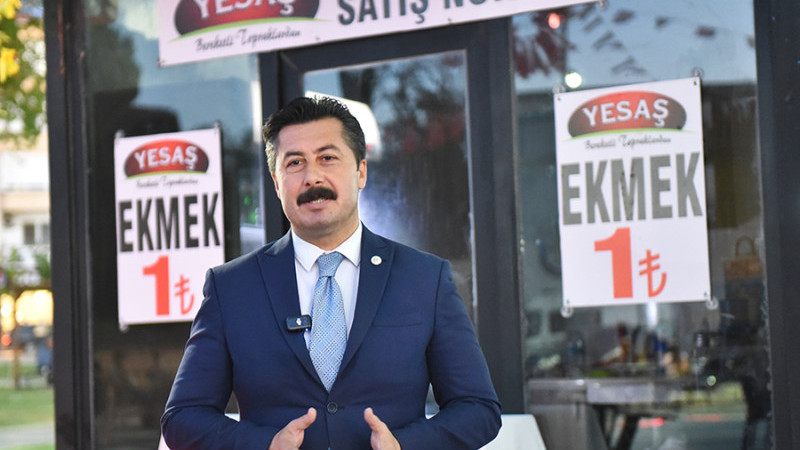 Yenişehir'de ekmek 1 TL'den satılmaya başlandı