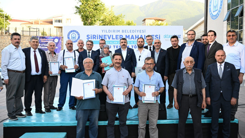 Yıldırım'da bir mahallede daha tapu sorunu ortadan kalktı