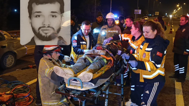 Otomobil kamyonun altına girdi, sürücü ağır yaralandı