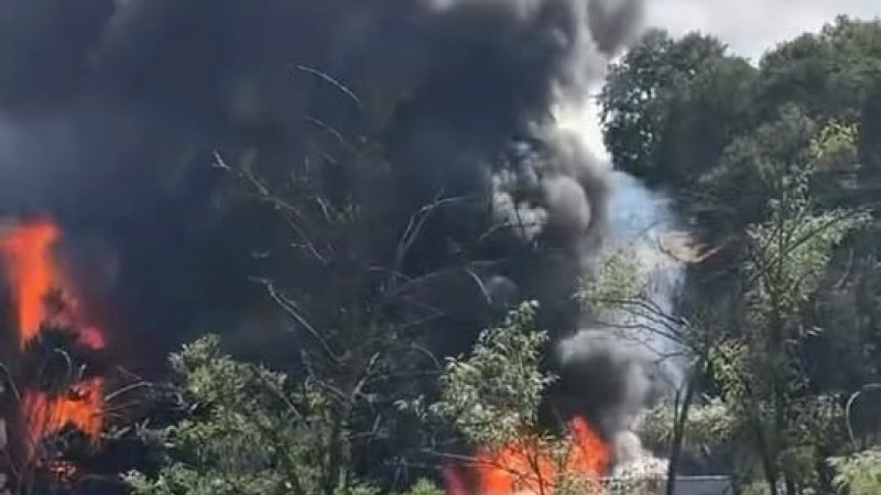 Motor yağı yüklü tır alev alev yandı, ormana sıçrayan yangın güçlükle söndürüldü