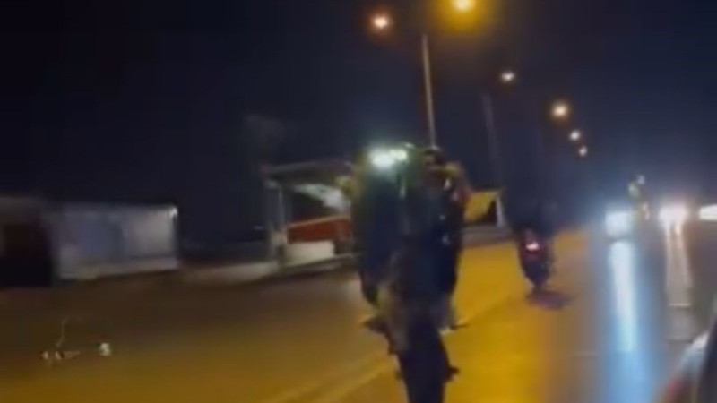 Bursa'da trafikte pes dedirten görüntü!
