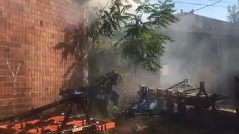 Bursa'da hayvan çiftliğinde yangın çıktı