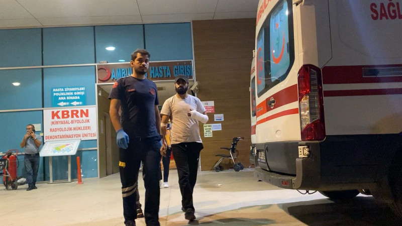Bursa'da makineyi keserken kanlar içinde kaldı